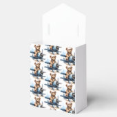 Teddy Bear Vliegtuig Waterverf Boy Baby shower Bedankdoosjes (Geopend)