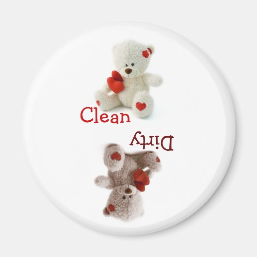 Teddy Bear Vuile Schone Magneet (Voorkant)