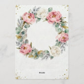 Teddy Bear Watercolor  Baby Shower Invitation Kaart (Achterkant)