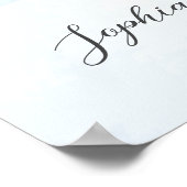 Teddy Bear Waterverf Boy Baby shower Welkomstbord Poster (Hoek)