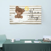Teddy Bear Waterverf Cute Baby Baby shower Spandoek (Beurs)