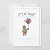 Teddy Bear Waterverf Friend Valentijnsdag Holid Feestdagenkaart (Voorkant)