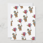 Teddy Bear Waterverf Friend Valentijnsdag Holid Feestdagenkaart (Achterkant)