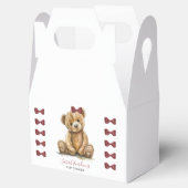 Teddy Bear Waterverf Meisje Baby shower Bedankdoosjes (Geopend)