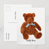 Teddy Bear Waterverf Painting Briefkaart (Voorkant / Achterkant)