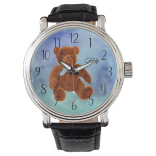Teddy Bear Waterverf Painting Watch Horloge