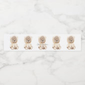 Teddy Bear Waterverf Persoonlijk Baby shower Waterfles Etiket (Enkel label)