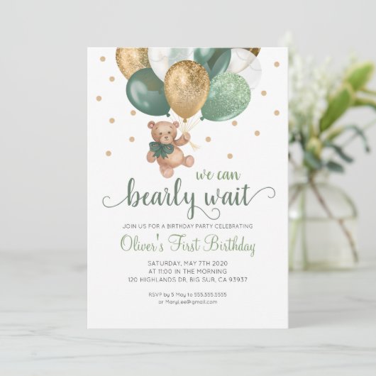 Teddy Bear, we kunnen Baby op een dag wachten Kaart (Staand voorkant)