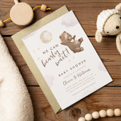 Teddy Bear, we kunnen Baby shower afwachten Kaart