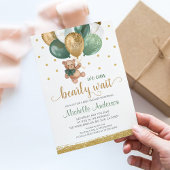 Teddy Bear, we kunnen Baby shower afwachten Kaart