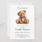 Teddy Bear, we kunnen Baby shower afwachten Kaart (Voorkant)
