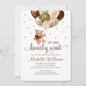 Teddy Bear, we kunnen Baby shower afwachten Kaart (Voorkant)