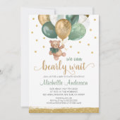 Teddy Bear, we kunnen Baby shower afwachten Kaart (Voorkant)