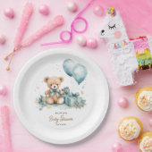 Teddy Bear, we kunnen Baby shower afwachten Papieren Bordje (Feest)