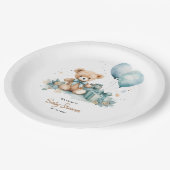 Teddy Bear, we kunnen Baby shower afwachten Papieren Bordje (Gekanteld)