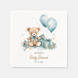 Teddy Bear, we kunnen Baby shower afwachten Servet
