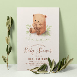 Teddy Bear we kunnen een neutraal Baby shower afwa Kaart