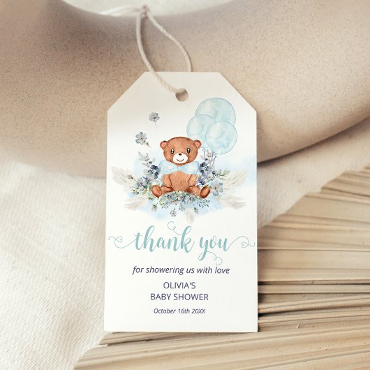 Teddy Bear, we kunnen het Baby shower decor afwach Cadeaulabel