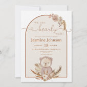 Teddy Bear we kunnen het Baby shower van Boho afwa Kaart (Voorkant)