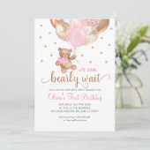 Teddy Bear, we kunnen het meisje op de eerste dag Kaart (Staand voorkant)