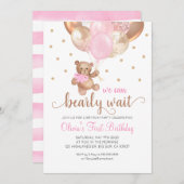 Teddy Bear, we kunnen het meisje op de eerste dag Kaart (Voorkant / Achterkant)