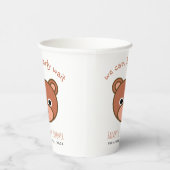 Teddy Bear We kunnen nauwelijks wachten op Schatti Papieren Bekers (Rechts)