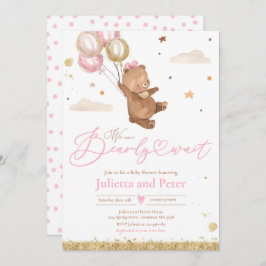 Teddy Bear, we kunnen wachten op Baby shower Kaart