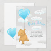 Teddy Bear, we kunnen wachten op Baby shower Kaart (Voorkant / Achterkant)