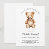 Teddy Bear, we kunnen wachten op Baby shower Kaart (Voorkant / Achterkant)