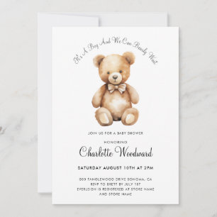 Teddy Bear, we kunnen wachten op Baby shower Kaart