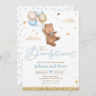 Teddy Bear, we kunnen wachten op Baby shower Kaart