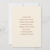 Teddy Bear, we kunnen wachten op een ballonBaby sh Kaart (Achterkant)