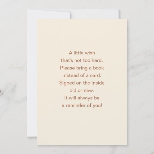 Teddy Bear, we kunnen wachten op een ballonBaby sh Kaart (Achterkant)