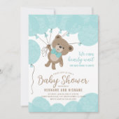 Teddy Bear, we kunnen wachten op het Baby shower. Kaart (Voorkant)