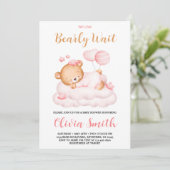 Teddy Bear, we kunnen wachten op het Baby shower Kaart (Staand voorkant)