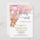 Teddy Bear, we kunnen wachten op het Baby shower Kaart (Voorkant)