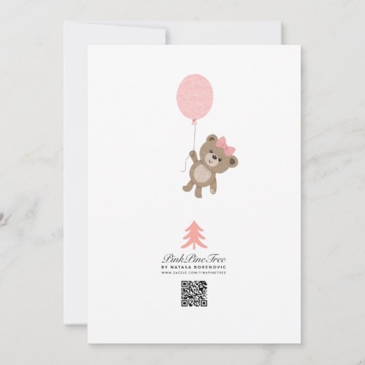 Teddy Bear, we kunnen wachten op het Baby shower Kaart (Achterkant)