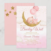 Teddy Bear, we kunnen wachten op het Baby shower Kaart (Voorkant / Achterkant)