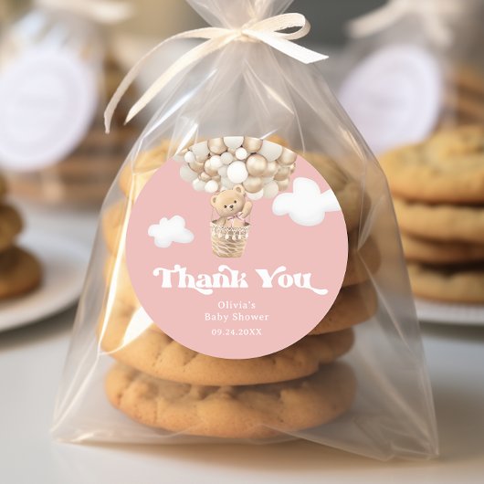 Teddy Bear, we kunnen wachten op het Baby shower Ronde Sticker