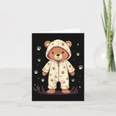 Teddy Bear Wearing Pajamas  Kaart (Voorkant)