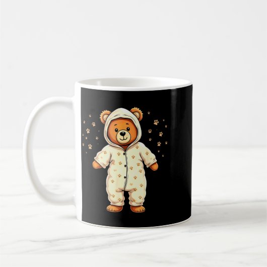 Teddy Bear Wearing Pajamas  Koffiemok (Links)