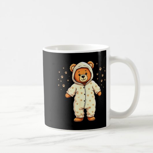 Teddy Bear Wearing Pajamas  Koffiemok (Rechts)