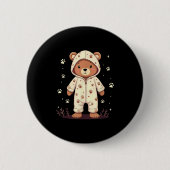 Teddy Bear Wearing Pajamas  Ronde Button 5,7 Cm (Voorkant)