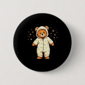 Teddy Bear Wearing Pajamas  Ronde Button 5,7 Cm (Voorkant)