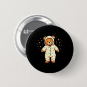 Teddy Bear Wearing Pajamas  Ronde Button 5,7 Cm (Voorkant /achterkant)