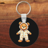 Teddy Bear Wearing Pajamas  Sleutelhanger (Voorkant)