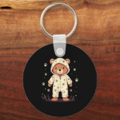 Teddy Bear Wearing Pajamas Sleutelhanger (Voorkant)