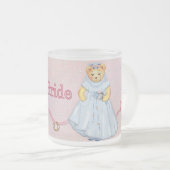 Teddy Bear Wedding - Aanpassen Matglas Koffiemok (Voorkant rechts)