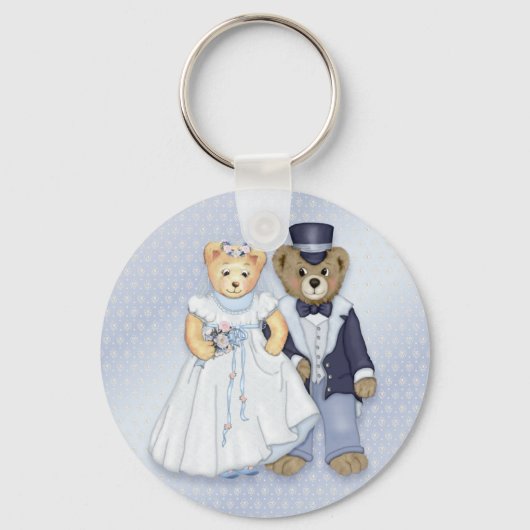 Teddy Bear Wedding - Aanpassen Sleutelhanger (Voorkant)