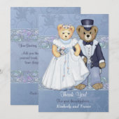 Teddy Bear Wedding Bedankt - Aanpassen (Voorkant / Achterkant)